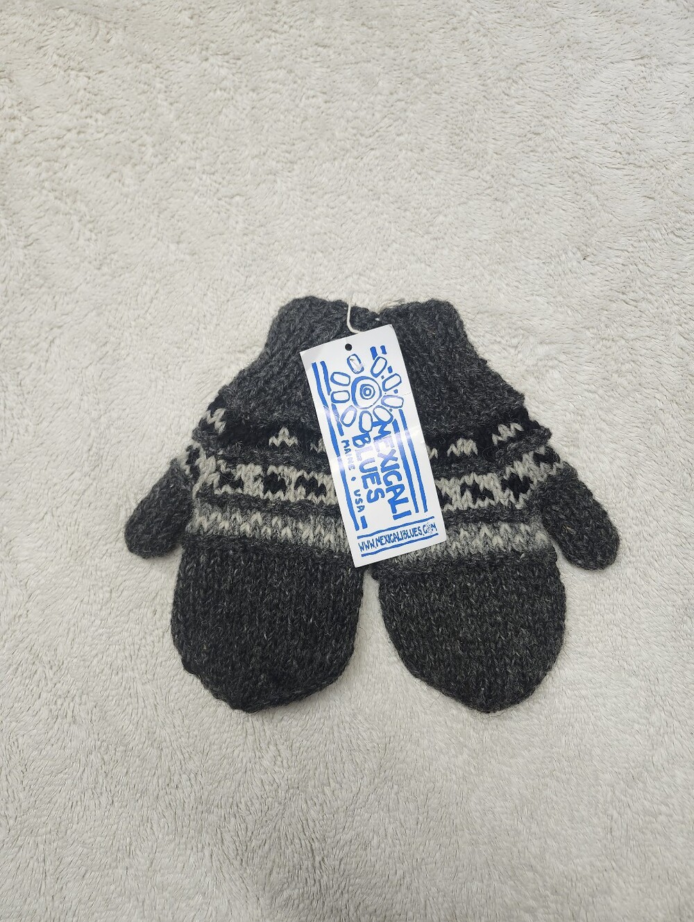 • NWT Mexicali Blues Unisex 100% Wool Mittens One Size Fits Most Charcoal